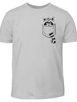 Waschbär in Deiner Brust-Tasche - Kinder T-Shirt-1157