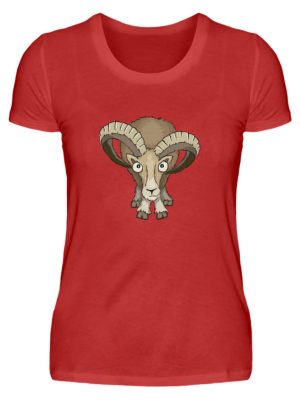 Bockiges Mufflon Widder Schafbock - Damen Premiumshirt-4
