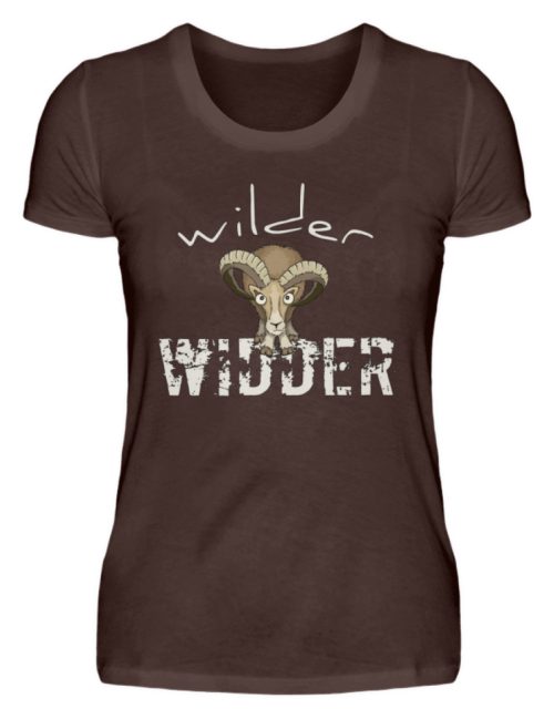 Wilder Widder | Mufflon Cooles Wild-Schaf - Damen Premiumshirt-1074