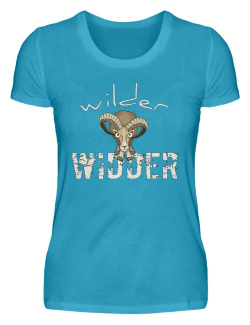Wilder Widder | Mufflon Cooles Wild-Schaf - Damen Premiumshirt-3175