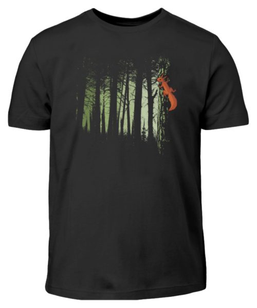 Eichhörnchen im Zwielicht-Wald - Kinder T-Shirt-16