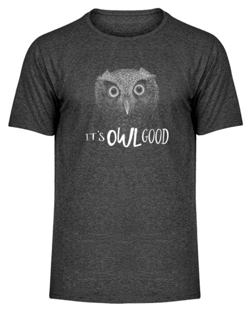 It-s OWL Good | Kritzel-Kunst-Eule - Herren Melange Shirt-6808
