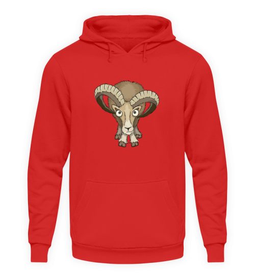 Bockiges Mufflon Widder Schafbock - Unisex Kapuzenpullover Hoodie-1565