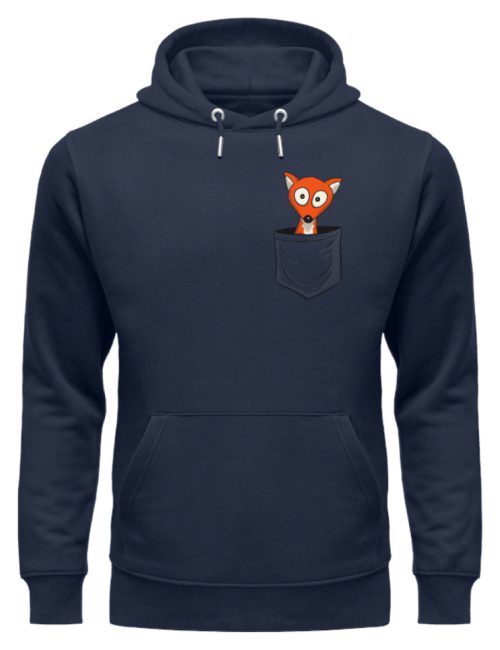 Fuchs in der Brusttasche | Taschen-Fuchs - Unisex Organic Hoodie-6887