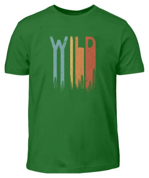 Wild Retro wilder Wald Schriftzug - Kinder T-Shirt-718