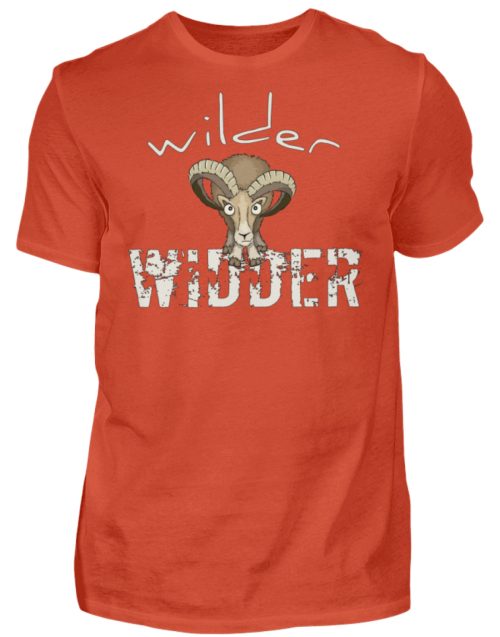 Wilder Widder | Mufflon Cooles Wild-Schaf - Herren Shirt-1236