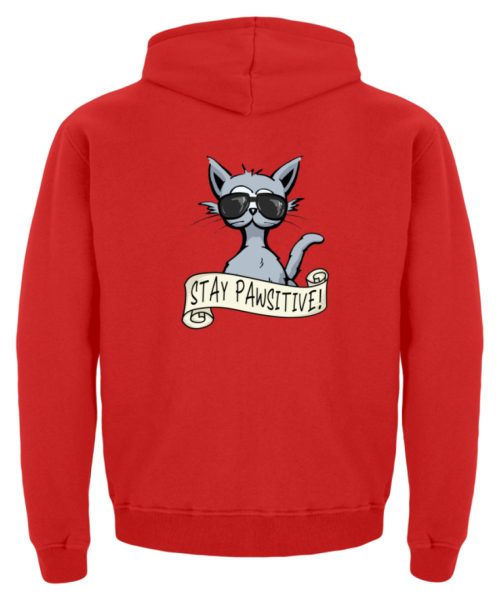 Stay Pawsitive Bleib lässig Hipster Katze - Kinder Hoodie-1565