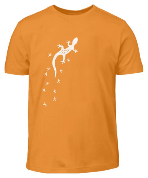 Gecko Silhouette mit Fährte | Sommer, Sonne und mediterraner Urlaub für Salamander-Fans - Kinder T-Shirt-20