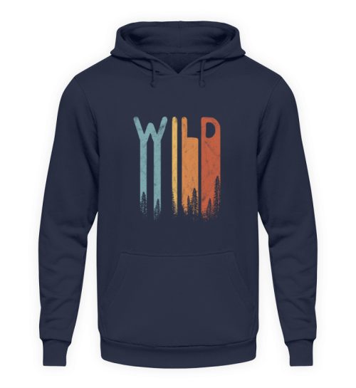 Wild Retro wilder Wald Schriftzug - Unisex Kapuzenpullover Hoodie-1698