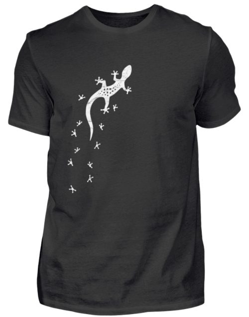 Gecko Silhouette mit Fährte | Sommer, Sonne und mediterraner Urlaub für Salamander-Fans - Herren Shirt-16