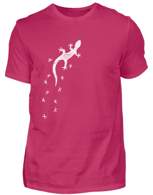 Gecko Silhouette mit Fährte | Sommer, Sonne und mediterraner Urlaub für Salamander-Fans - Herren Shirt-1216