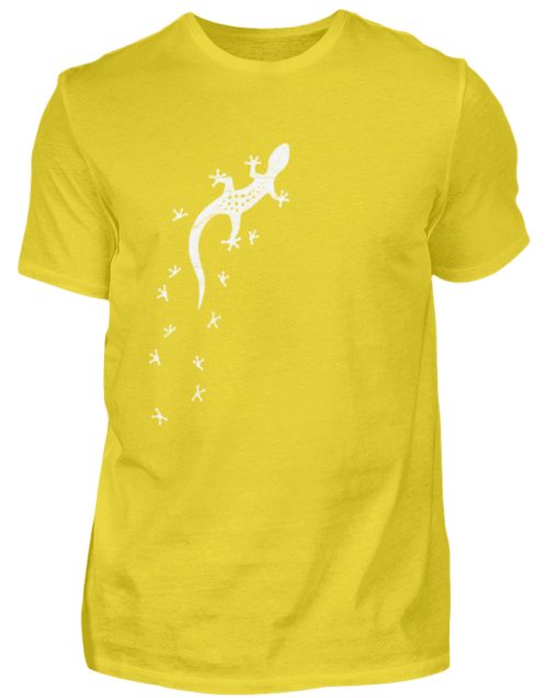 Gecko Silhouette mit Fährte | Sommer, Sonne und mediterraner Urlaub für Salamander-Fans - Herren Shirt-1102