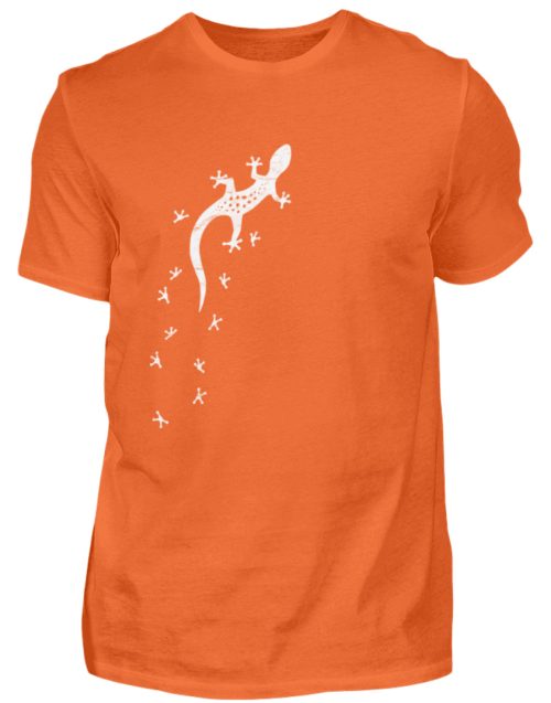 Gecko Silhouette mit Fährte | Sommer, Sonne und mediterraner Urlaub für Salamander-Fans - Herren Shirt-1692