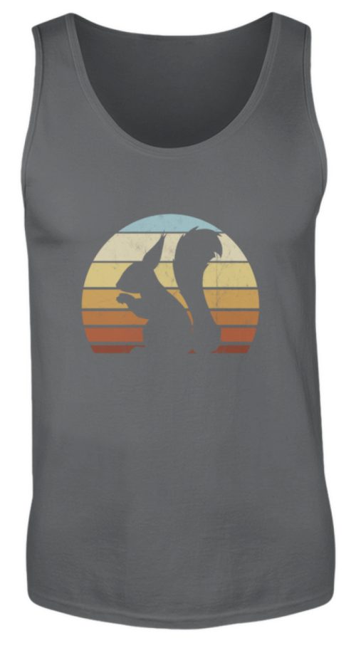 Retro Eichhörnchen Silhouette Squirrel - Herren Tanktop-70