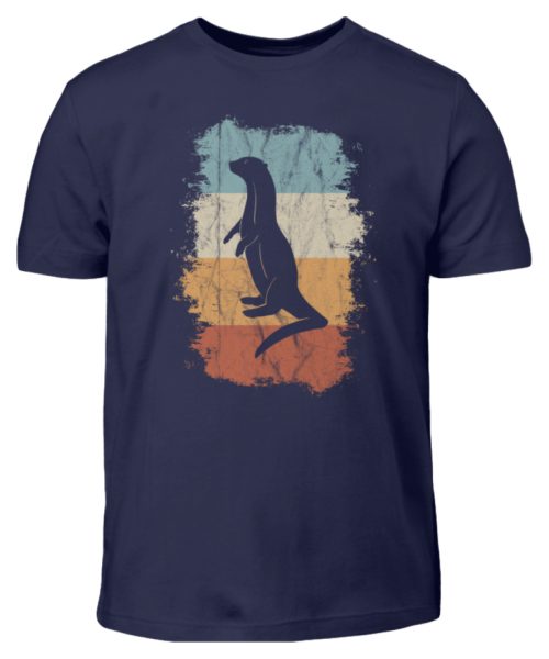 Retro Otter Fisch-Otter Silhouette - Kinder T-Shirt-198