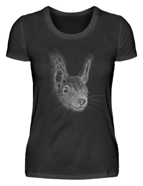 Eichhörnchen Bleistift Illustration - Damenshirt-16