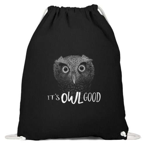 It-s OWL Good | Kritzel-Kunst-Eule - Baumwoll Gymsac-16