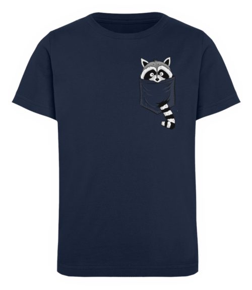 Waschbär in Deiner Brust-Tasche - Kinder Organic T-Shirt-6887