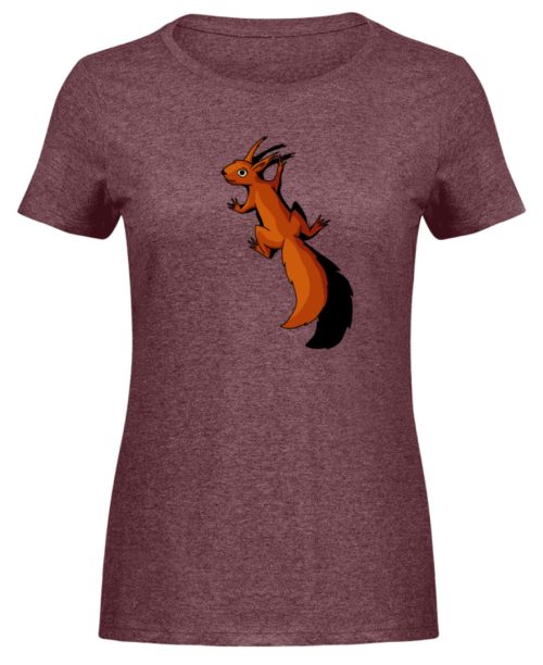 Süßes Eichhörnchen - Damen Melange Shirt-6805