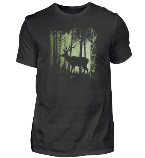 Hirsch im Zwielicht Wald - Herren Shirt-16