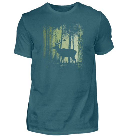 Hirsch im Zwielicht Wald - Herren Shirt-1096