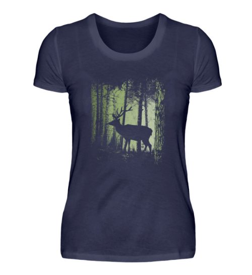 Hirsch im Zwielicht Wald - Damen Premiumshirt-198