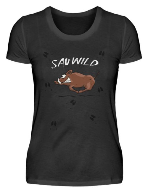 Sauwild wilde Sau | Wildschwein Keiler - Damenshirt-16