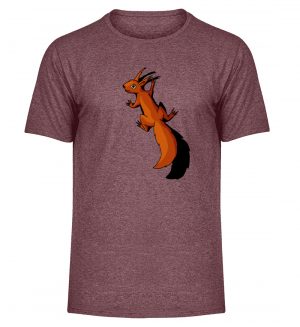Süßes Eichhörnchen klettert - Herren Melange Shirt-6805