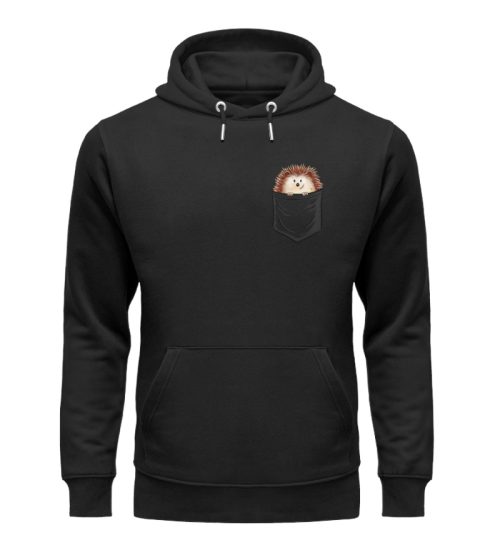 Lustiger Igel In Deiner Brust-Tasche - Unisex Organic Hoodie-16