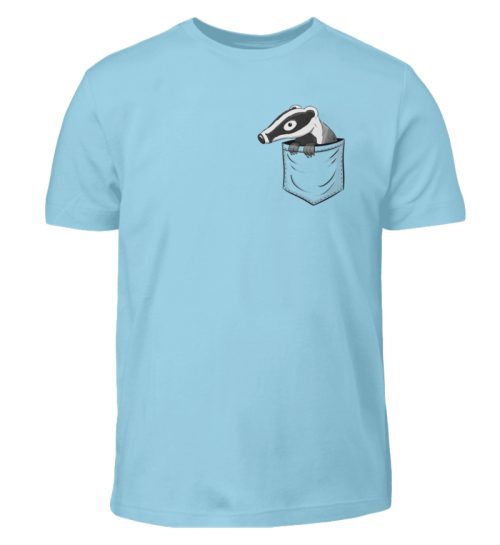 Lustig gemütlicher Dachs In der Tasche - Kinder T-Shirt-674