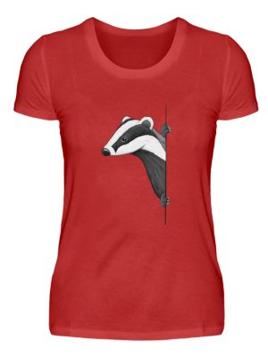 Lässiger Dachs Meister Grimbart - Damen Premiumshirt-4