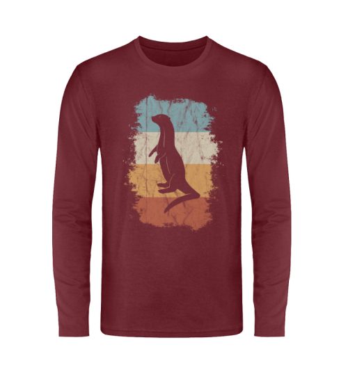 Retro Otter Fisch-Otter Silhouette - Unisex Long Sleeve T-Shirt-6883