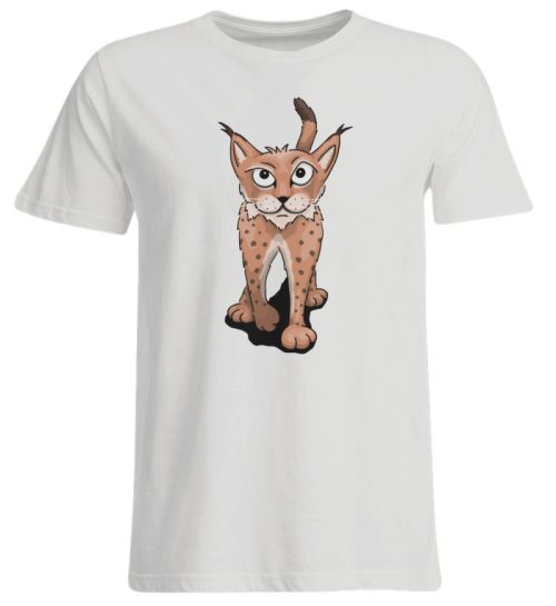 Lässiger eurasischer Luchs - Coole Wildkatze - Übergrößenshirt-1053