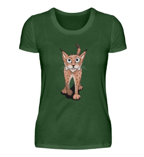 Lässiger eurasischer Luchs - Coole Wildkatze - Damen Premiumshirt-2936