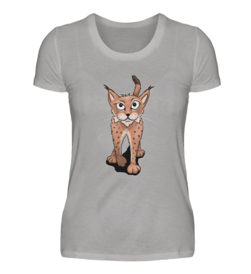Lässiger eurasischer Luchs - Coole Wildkatze - Damen Premiumshirt-2998