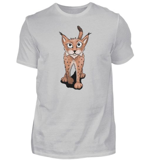 Lässiger eurasischer Luchs | Wildkatze - Herren Shirt-1157