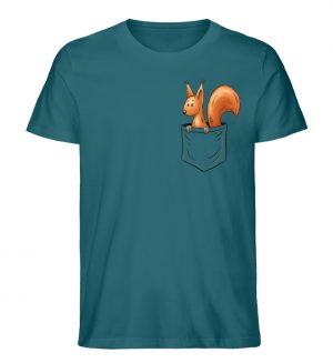 Lässiges Eichhörnchen In Tasche - Herren Premium Organic Shirt-6889