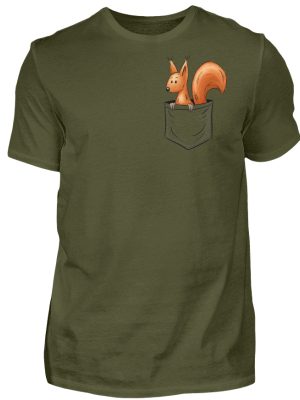 Lässiges Eichhörnchen In Tasche - Herren Shirt-1109