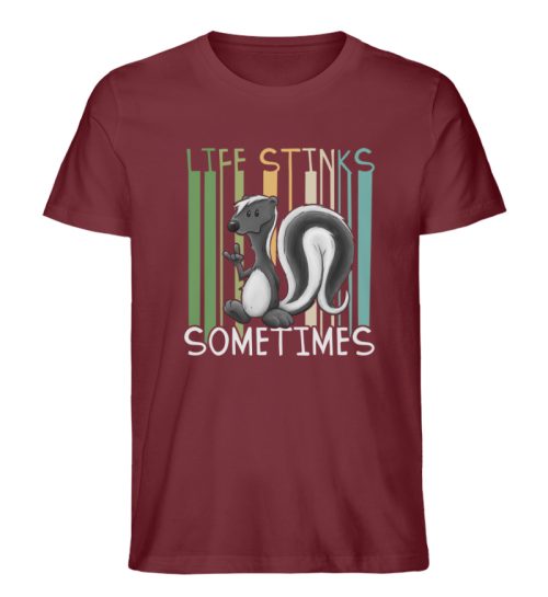 Life Stinks Sometimes Stinktier Weisheit - Herren Premium Organic Shirt-6883