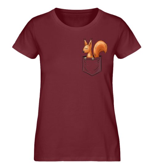 Lässiges Eichhörnchen In Tasche - Damen Premium Organic Shirt-6883