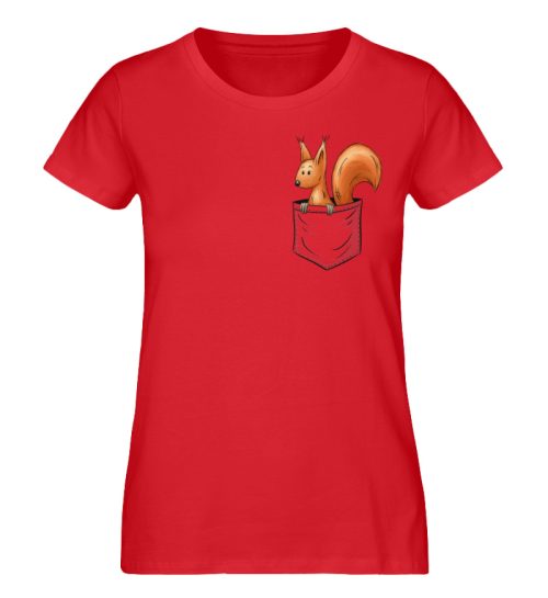 Lässiges Eichhörnchen In Tasche - Damen Premium Organic Shirt-6882