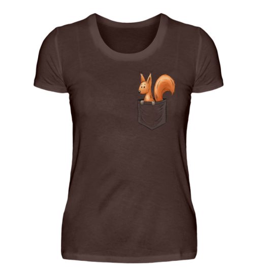 Lässiges Eichhörnchen In Tasche - Damen Premiumshirt-1074