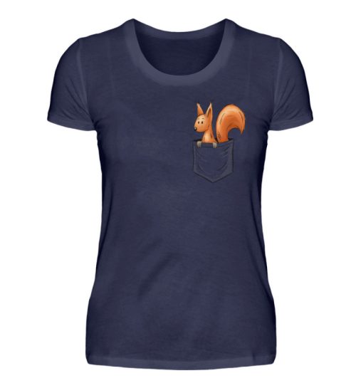 Lässiges Eichhörnchen In Tasche - Damen Premiumshirt-198