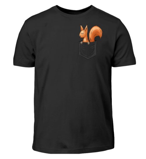 Lässiges Eichhörnchen In Tasche - Kinder T-Shirt-16