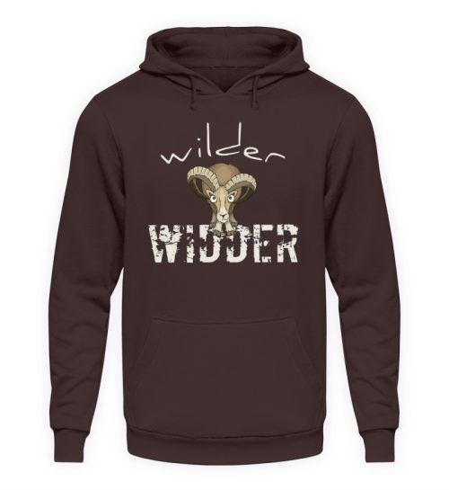 Wilder Widder | Mufflon Cooles Wild-Schaf - Unisex Kapuzenpullover Hoodie-1604