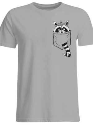 Trash-Panda Raccoon cooler Waschbär in Deiner Brust-Tasche - Übergrößenshirt-645