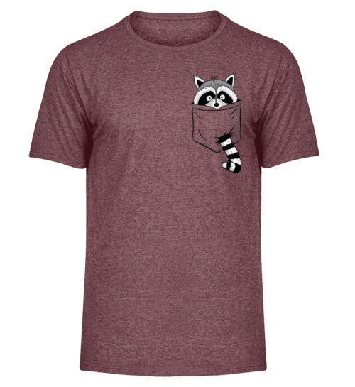 Trash-Panda Raccoon cooler Waschbär in Deiner Brust-Tasche - Herren Melange Shirt-6805