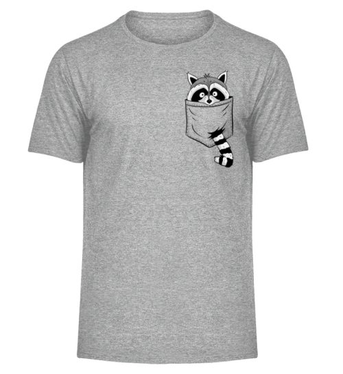Trash-Panda Raccoon cooler Waschbär in Deiner Brust-Tasche - Herren Melange Shirt-6807