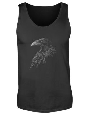 Kritzelkunst-Rabe Krähe - Herren Tanktop-16