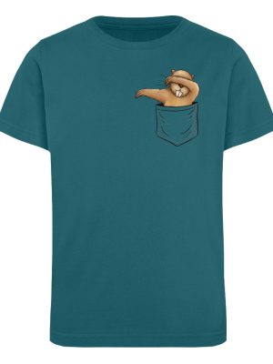 Dabbender Biber in Deiner Tasche - Kinder Organic T-Shirt-6889